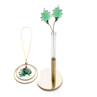 Swarovski Decorative Set - Garden Tales Gold Tone Finish Green Holly Leaves | 5597136 ,