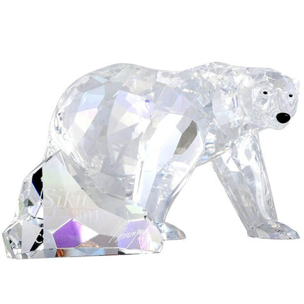 Swarovski Figurine - Clear Crystal Siku Polar Bear with Iceberg Plaque | 1053154 ,
