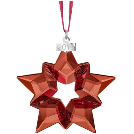 Swarovski Holiday Ornament - Star Shaped Design Satin Effect Vibrant Red | 5476021 ,