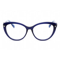 Swarovski Men's Eyeglasses - Full Rim Shiny Blue Plastic Cat Eye Frame | SK5477 090 ,