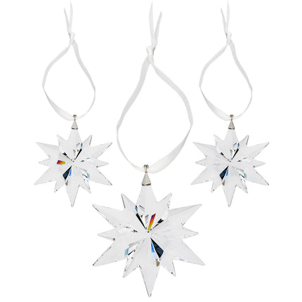 Swarovski Ornament Set - Christmas Snowflake Star Clear Crystal | 5268822 ,
