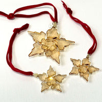 Swarovski Ornament Set - Festive Annual Edition 2021 Gold Tone Crystal | 5597133 ,