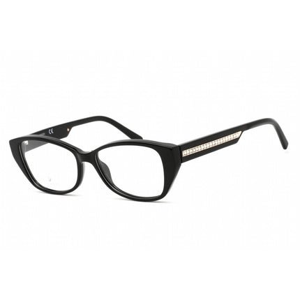 Swarovski Unisex Eyeglasses - Butterfly Shape Shiny Black Plastic Frame | SK5391 001 ,