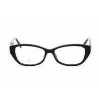 Swarovski Unisex Eyeglasses - Butterfly Shape Shiny Black Plastic Frame | SK5391 001 ,