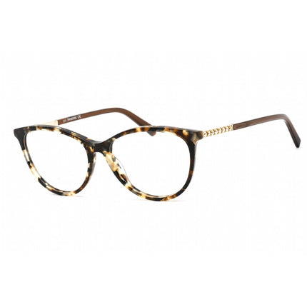 Swarovski Unisex Eyeglasses - Full Rim Cat Eye Havana/Gold Plastic Frame | SK5396 056 ,