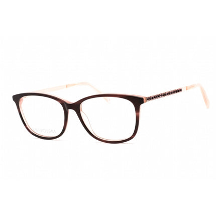 Swarovski Unisex Eyeglasses - Full Rim Rectangular Bordeaux Plastic Frame | SK5308 071 ,