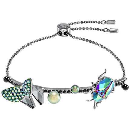Swarovski Women's Bangle Bracelet - Magnetized Ruthenium Rainbow Crystal | 5410990 ,
