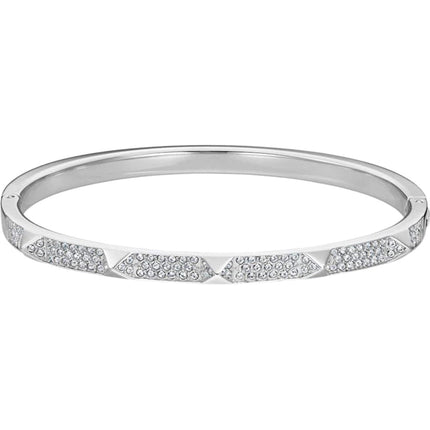 Swarovski Women's Bangle - Tactic Rhodium-Plated Steel with White Crystals | 5511390 ,