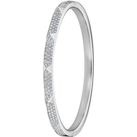 Swarovski Women's Bangle - Tactic Rhodium-Plated Steel with White Crystals | 5511390 ,