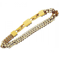 Swarovski Women's Bracelet - Fit Crystal Yellow Gold Steel Mesh Bracelet | 5381138 ,