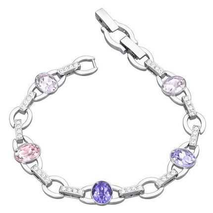Swarovski Women's Bracelet - Henriette T Rhodium Plated Multicolor Crystal | 5299327 ,
