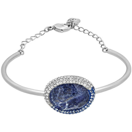 Swarovski Women's Bracelet - Oval Rhodium-Plated Blue Crystal, 6.75 inch | 5132119 ,
