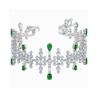 Swarovski Women's Bracelet - Perfection Green Stones Rhodium Plated | 5507695 ,