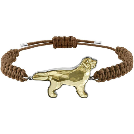 Swarovski Women's Bracelet - Pets Golden Retriever Brown Textile Rope | 5431410 ,