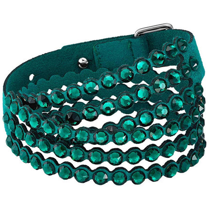 Swarovski Women's Bracelet - Power Green Crystals Double-Wrap Adjustable | 5511700 ,