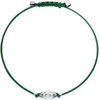 Swarovski Women's Bracelet - Power Stainless Steel Green Rope Buddha | 5523173 ,