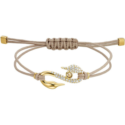 Swarovski Women's Bracelet - Power Yellow Gold Tone Plated Beige Rope Hook | 5508527 ,