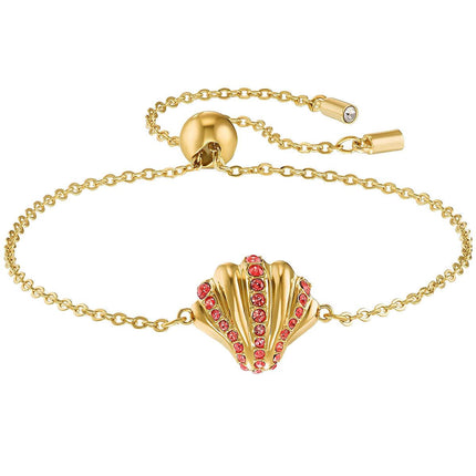 Swarovski Women's Bracelet - Shell Gold-Tone Plated Red Crystals Adjustable | 5524181 ,