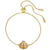 Swarovski Women's Bracelet - Shell Gold-Tone Plated Red Crystals Adjustable | 5524181 ,