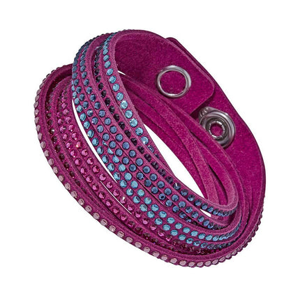Swarovski Women's Bracelet - Slake 2 in 1 Shimmery Fuchsia Wrap Around | 5202465 ,