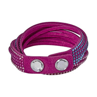 Swarovski Women's Bracelet - Slake 2 in 1 Shimmery Fuchsia Wrap Around | 5202465 ,