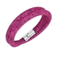 Swarovski Women's Bracelet - Stardust 15-3/4" Inch Fuchsia Double Wrap | 5089833 ,