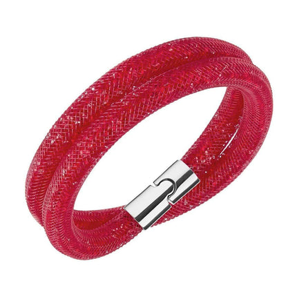 Swarovski Women's Bracelet - Stardust 15-3/4" Inch Red Crystal Double Wrap | 5184845 ,