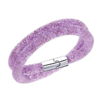 Swarovski Women's Bracelet - Stardust 15" Inch Purple Crystal Double Wrap | 5140103 ,