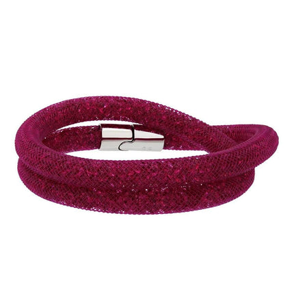 Swarovski Women's Bracelet - Stardust Double Fuchsia Small | 5102547 ,
