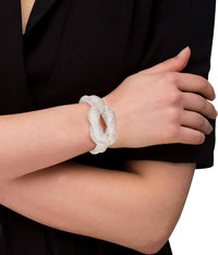 Swarovski Women's Bracelet - Stardust Fishnet Tube with White Crystal Knot | 5184175 ,