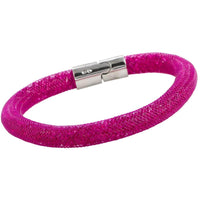 Swarovski Women's Bracelet - Stardust Fuchsia Nylon Fishnet Tube Medium | 5092091 ,