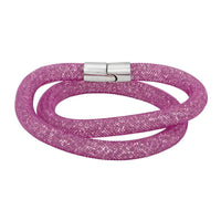 Swarovski Women's Bracelet - Stardust Small Light Purple Nylon Fishnet Tube | 5186425 ,