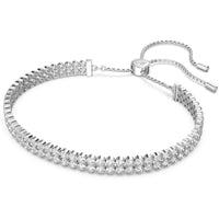 Swarovski Women's Bracelet - Subtle Crystals Two Strands Rhodium Plated | 5221397 ,