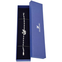 Swarovski Women's Bracelet - Swan Lake Rhodium Plated Clear Crystal | 5200942 ,