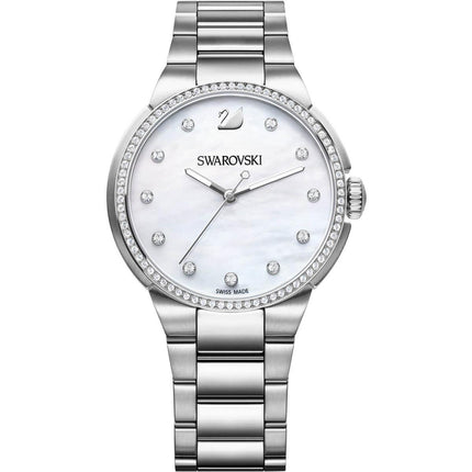 Swarovski Women's Crystal Watch - City Mother of Pearl Dial Bracelet | 5181635 ,