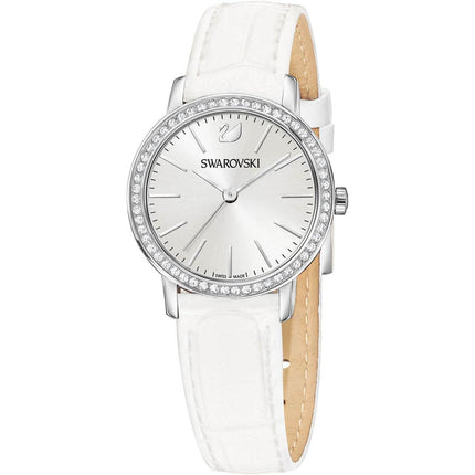 Swarovski Women's Crystal Watch - Graceful White Leather Strap | 5261475 ,