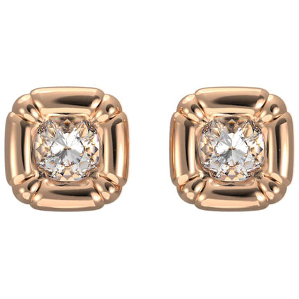 Swarovski Women's Earrings - Dulcis Cushion Cut Rose Gold Tone Plated Stud | 5617910 ,