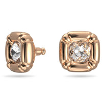 Swarovski Women's Earrings - Dulcis Cushion Cut Rose Gold Tone Plated Stud | 5617910 ,