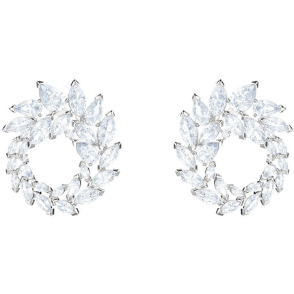 Swarovski Women's Earrings - Louison Rhodium Plated Czech White Crystal | 5450934 ,