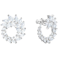 Swarovski Women's Earrings - Louison Rhodium Plated Czech White Crystal | 5450934 ,