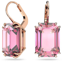Swarovski Women's Earrings - Millenia Octagon Cut Pink Drop Rose Gold Tone | 5619502 ,