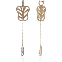 Swarovski Women's Earrings - My Hero Yellow Gold Plated and White Crystal | 5492862 ,