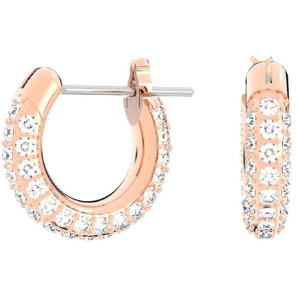 Swarovski Women's Earrings - Stone Rose Gold Tone Plated Metal Hoop Pierced | 5446008 ,