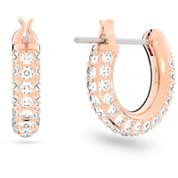 Swarovski Women's Earrings - Stone Rose Gold Tone Plated Metal Hoop Pierced | 5446008 ,