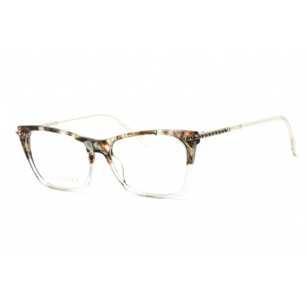 Swarovski Women's Eyeglasses - Butterfly Shape Havana/Clear Plastic Frame | SK5426 056 ,