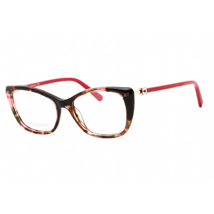 Swarovski Women's Eyeglasses - Cat Eye Shape Colored Havana Plastic Frame | SK5416 055 ,