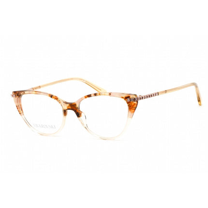 Swarovski Women's Eyeglasses - Cat Eye Shape Havana/Clear Plastic Frame | SK5425 056 ,