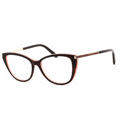 Swarovski Women's Eyeglasses - Cat Eye Shape Shiny Bordeaux Plastic Frame | SK5414 069 ,