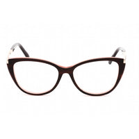 Swarovski Women's Eyeglasses - Cat Eye Shape Shiny Bordeaux Plastic Frame | SK5414 069 ,