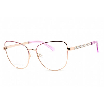 Swarovski Women's Eyeglasses - Cat Eye Shape Violet/Rose Gold Metal Frame | SK5451 083 ,